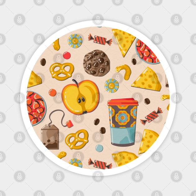 Snack Time Pattern Magnet by Simplulina